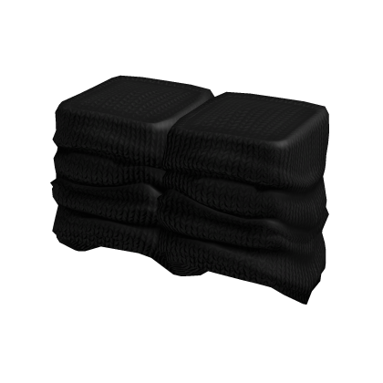 Black Fluffy Wrinkled Ruffled Leg Warmers
