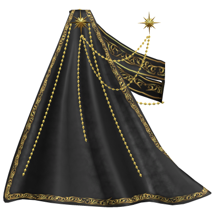 1.0 Royal sash with cape - black/gold thumbnail