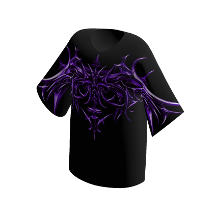 Emo T-Shirt Y2K Chrome Futuristic Purple