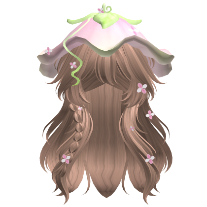 Kawaii Fluffy Layered Flower Hair (Milk Tea)