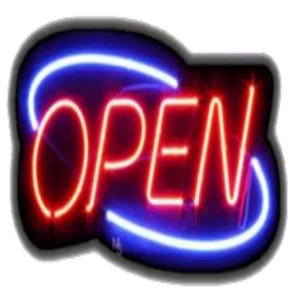 Open sign Roblox decal