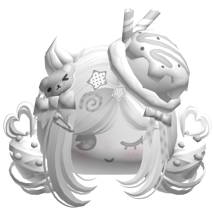 ♡ Ice Cream Girly Buns (White)