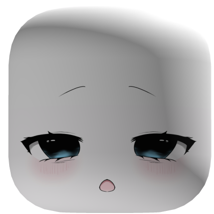 cute moe sleepy face blue eyes (white) Roblox item