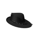 [ pbr ] Black Denim w/Leather Hat