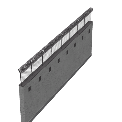 Grey Military Base Wall