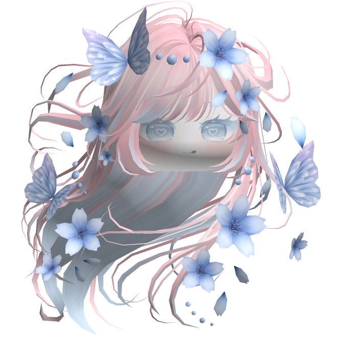 Mystical Sakura Windy Hair (Pink&Blue)