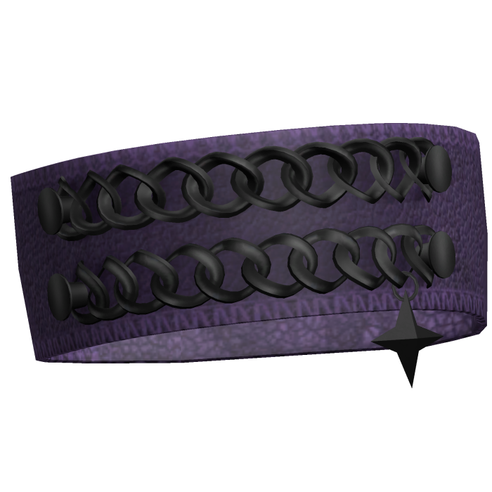 3.0 Purple Y2K Emo Arm Band Bracelet w Chain Star 