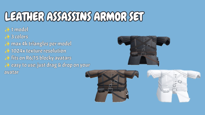 [R15/R6] Leather assassin armor set preview 1