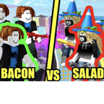 salad hairs vs bacon hair!