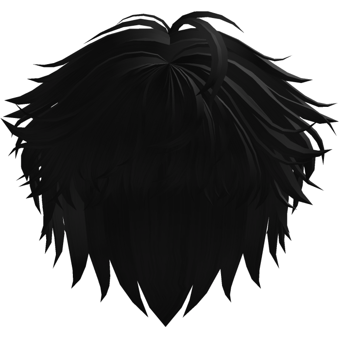 Cute emo y2k hair fluffy black