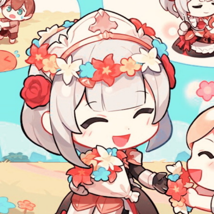 Genshin impact Noelle chibi icon Roblox decal