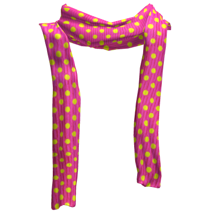 ♡ harajuku pink & yellow polka dot long scarf 1.0 