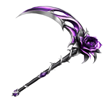 Black and Purple Rose Scythe Roblox item