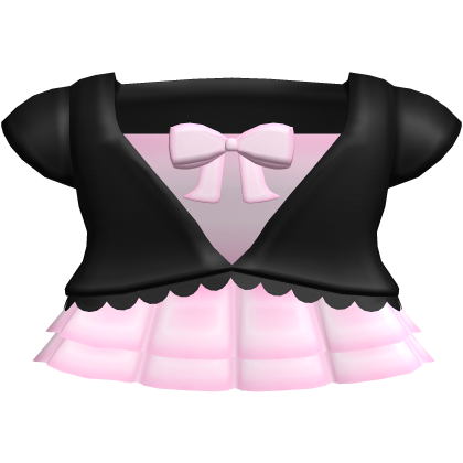 ♡ Cute dress with jacket in Pink and Black Roblox item