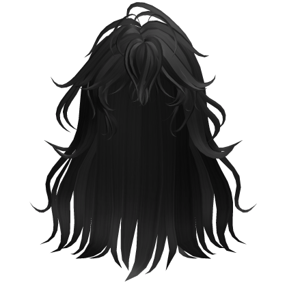 Long Wavy Wolf Cut Hair - Black