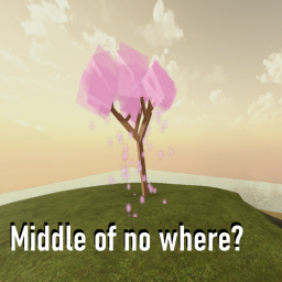 A blossom tree in the middle of no where