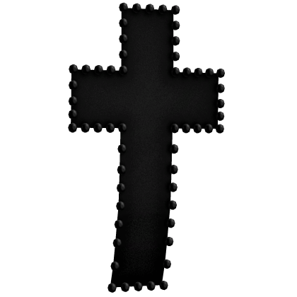 さ face cross 2 / black Roblox item