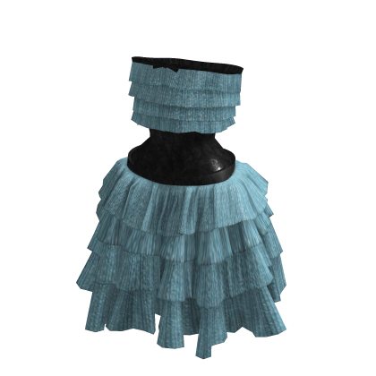 SS14 couture dress (Blue & Black) thumbnail
