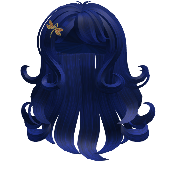 🔑 Coraline's Blue Curly Hair & Dragonfly Clip