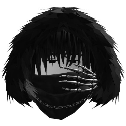 Hair Black Skeleton Roblox item