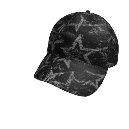 Y2k Stars Aesthetic Black Cap