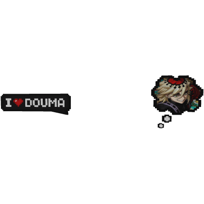 Douma Demon Slayer | I Love Text + Thinking Bubble