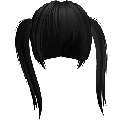 Choppy Emo Scene Anime Messy Hair in Black Roblox item