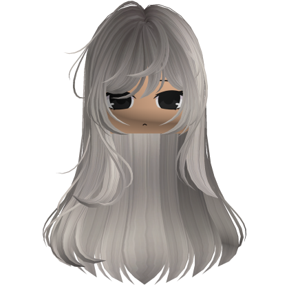 Long Straight Girl Hair (Silver)