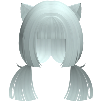 teal cutecore neko girl low hime pigtails