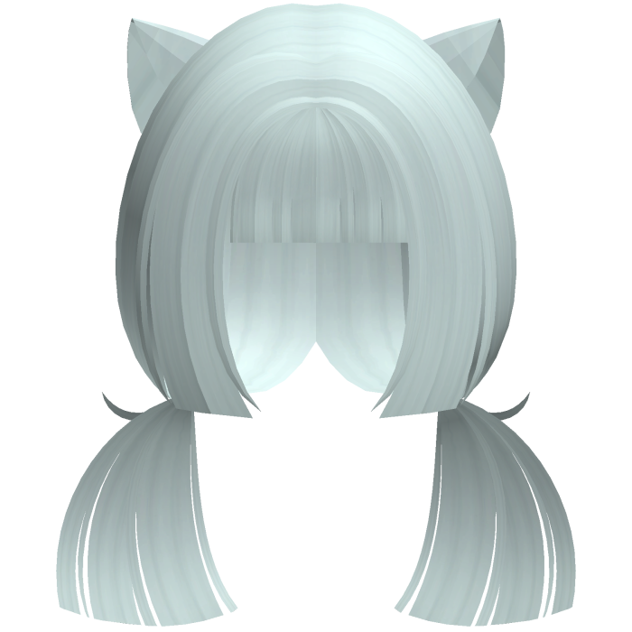 teal cutecore neko girl low hime pigtails