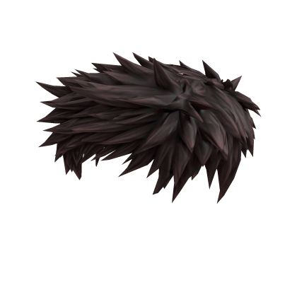 Spiky dark brown hair with a youthful look