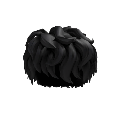 Black Messy Curly Short Hair Roblox item