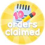 10 orders claimed!