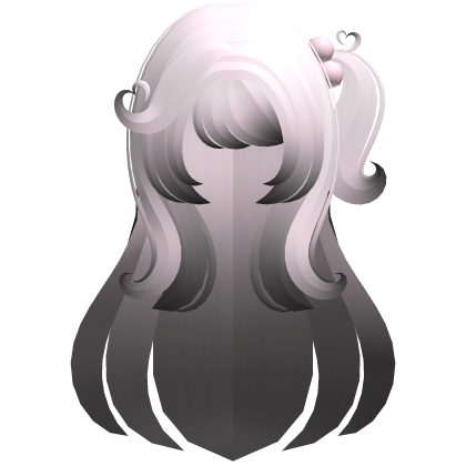 pink ombre fluffy swirly hair w mini ponytail Roblox item