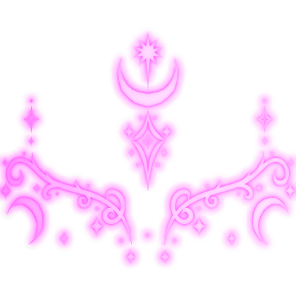 Pink Celestial witch glowing face marks (emissive) Roblox item