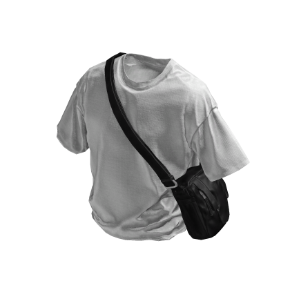 White T-Shirt with Cross Bag thumbnail