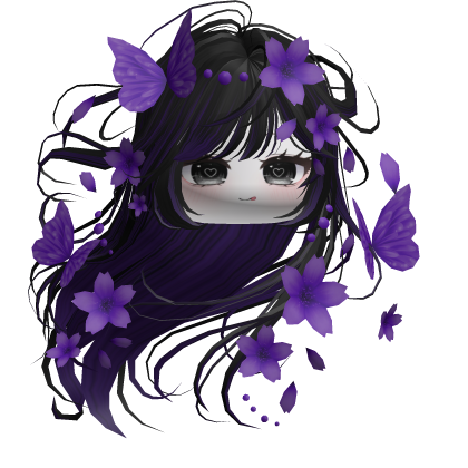 Mystical Sakura Windy Hair (Black&Purple)