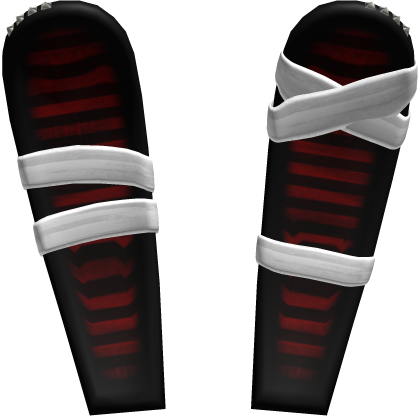 black and red striped bandaged bunny ears