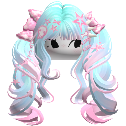 ♡ Scene Fluffy Gyaru Pigtails (Cotton Candy)