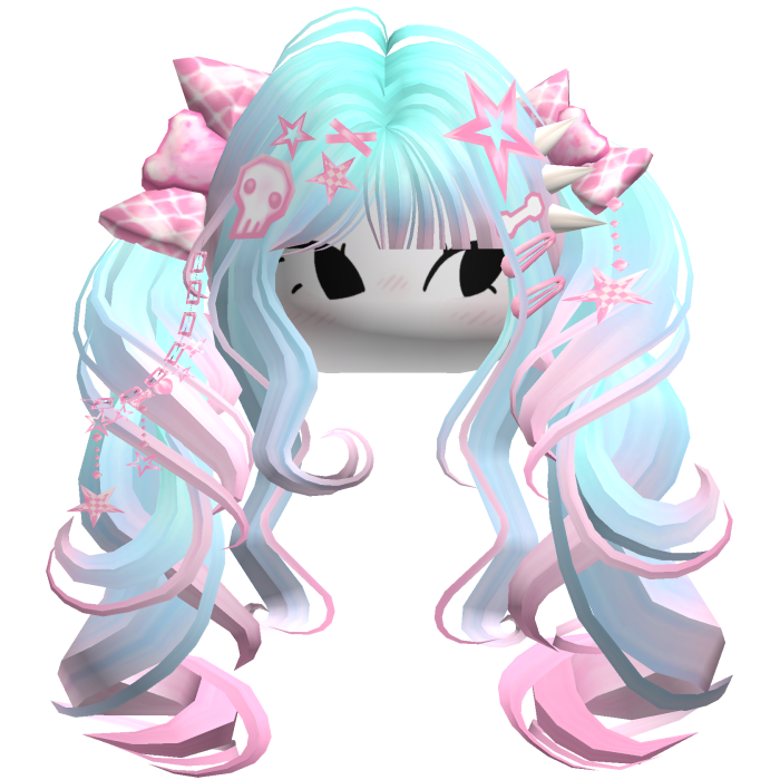 ♡ Scene Fluffy Gyaru Pigtails (Cotton Candy)