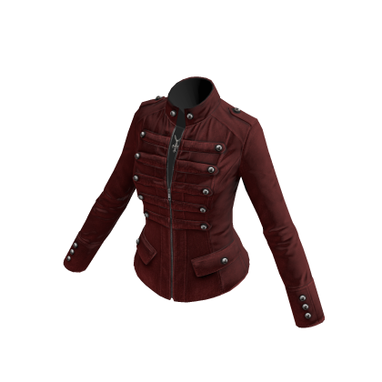 Emo Gothic Military Parade Jacket (Red)