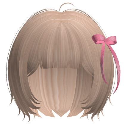 Light Brown Cute Sweet Ribbon Bob