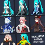 現実的なアニメの服