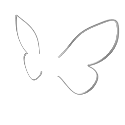 Doodle Butterfly Wings (White)