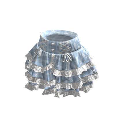 Blue Jirai Kei Ruffle Skirt thumbnail