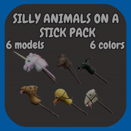 [Accessories] Silly animals on a stick pack