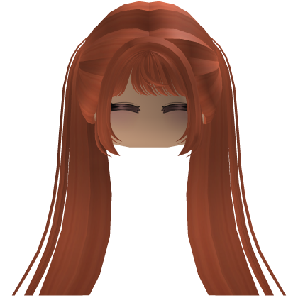 Cute emo y2k hair fluffy (orange)