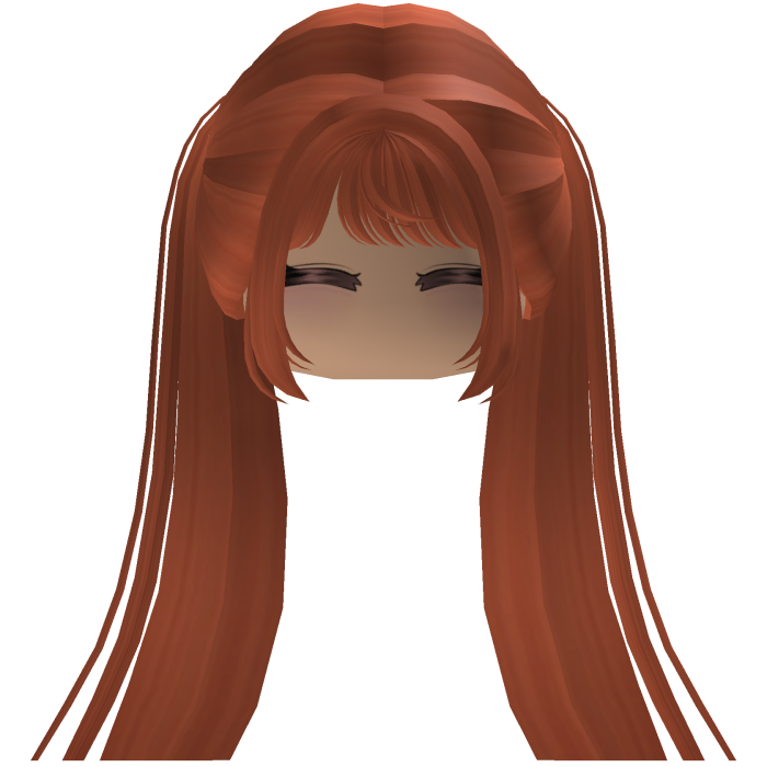 Cute emo y2k hair fluffy (orange)
