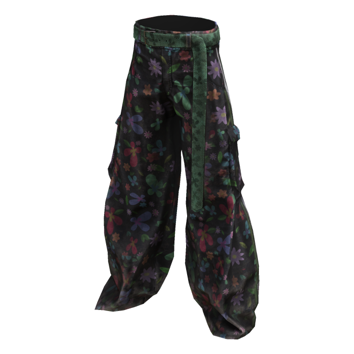 Cargo Trousers-Flowers