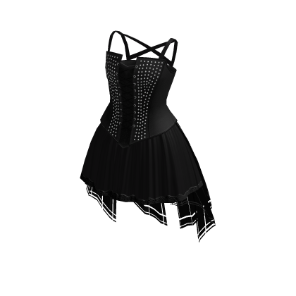 ♾️ Black punk goth dress thumbnail